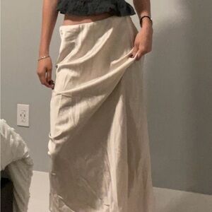 Abercrombie & Fitch Cream Maxi Skirt